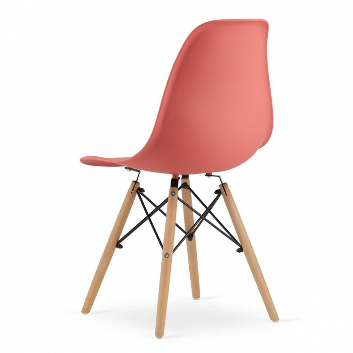 SET 4 SCAUNE STIL SCANDINAV, ARTOOL, OSAKA, PP, LEMN, VERMILION, 46X54X81 CM [9]