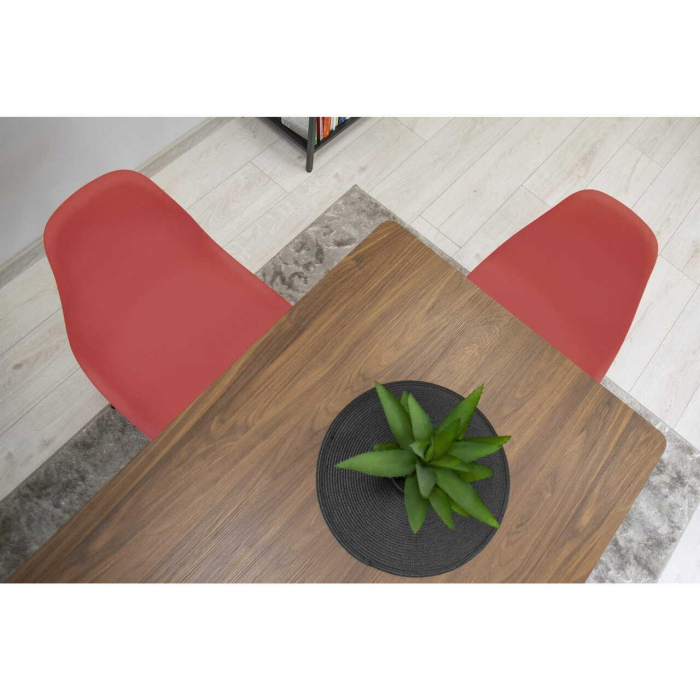 SET 4 SCAUNE STIL SCANDINAV, ARTOOL, OSAKA, PP, LEMN, VERMILION SI NEGRU, 46X54X81 CM [7]