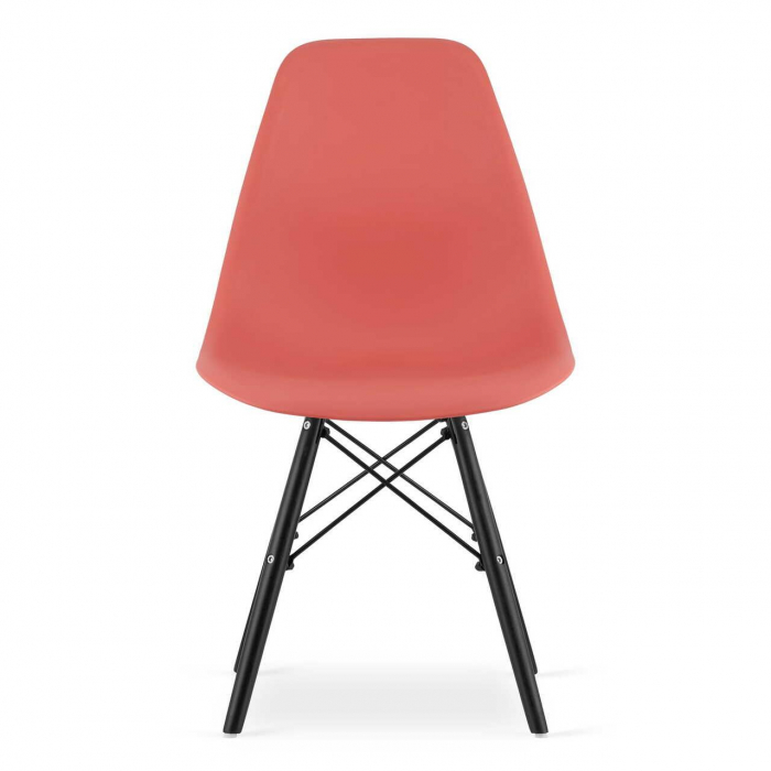 SET 4 SCAUNE STIL SCANDINAV, ARTOOL, OSAKA, PP, LEMN, VERMILION SI NEGRU, 46X54X81 CM [13]