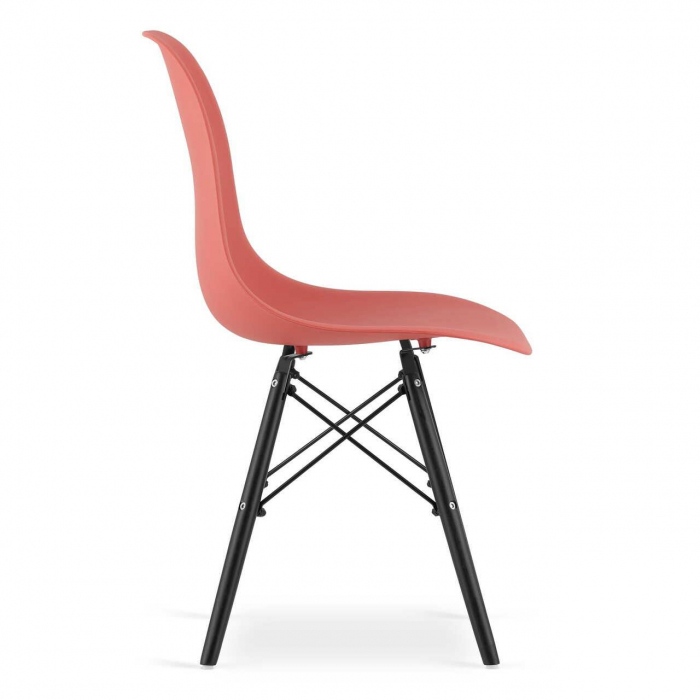 SET 4 SCAUNE STIL SCANDINAV, ARTOOL, OSAKA, PP, LEMN, VERMILION SI NEGRU, 46X54X81 CM [11]