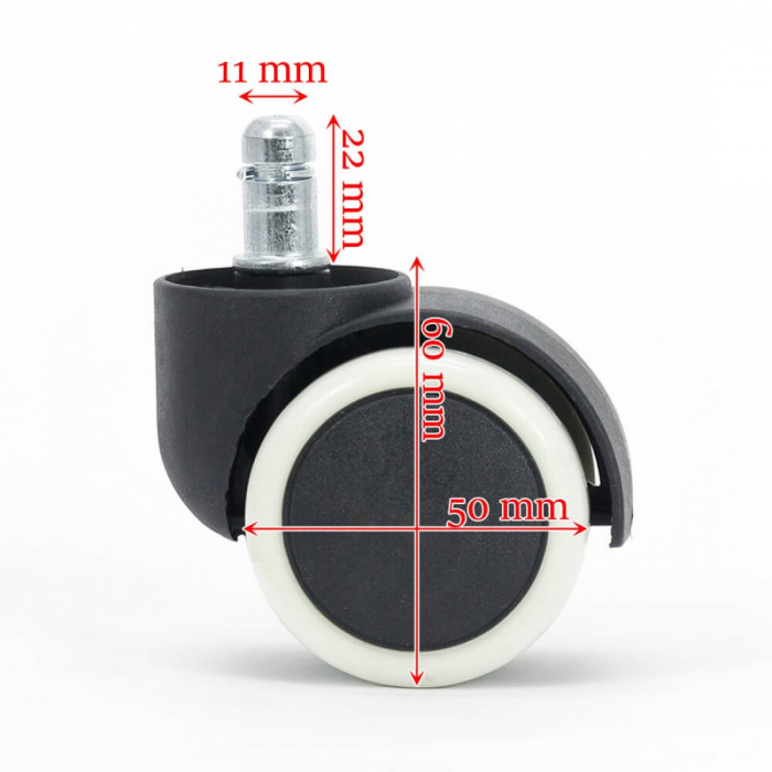 SET 5 ROLE GUMATE ALBE PENTRU SCAUN BIROU [4]