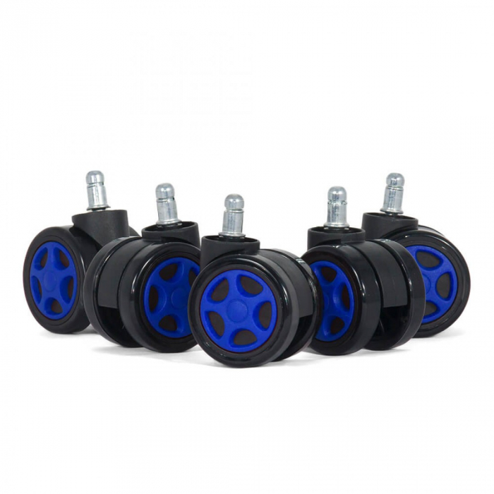 SET 5 ROTI GUMATE ALBASTRE PENTRU SCAUN GAMING [2]