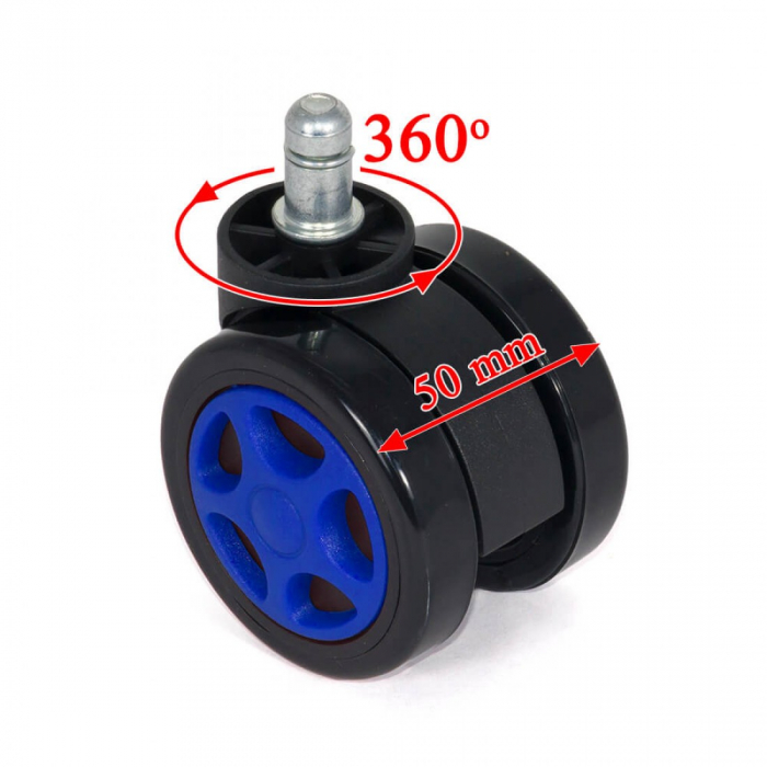 SET 5 ROTI GUMATE ALBASTRE PENTRU SCAUN GAMING [4]