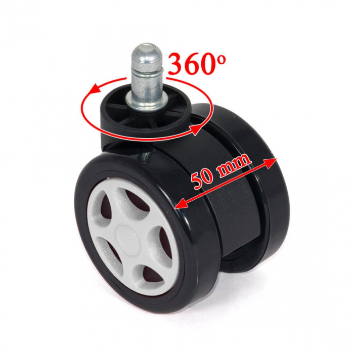 SET 5 ROTI GUMATE ALBE PENTRU SCAUN GAMING [4]