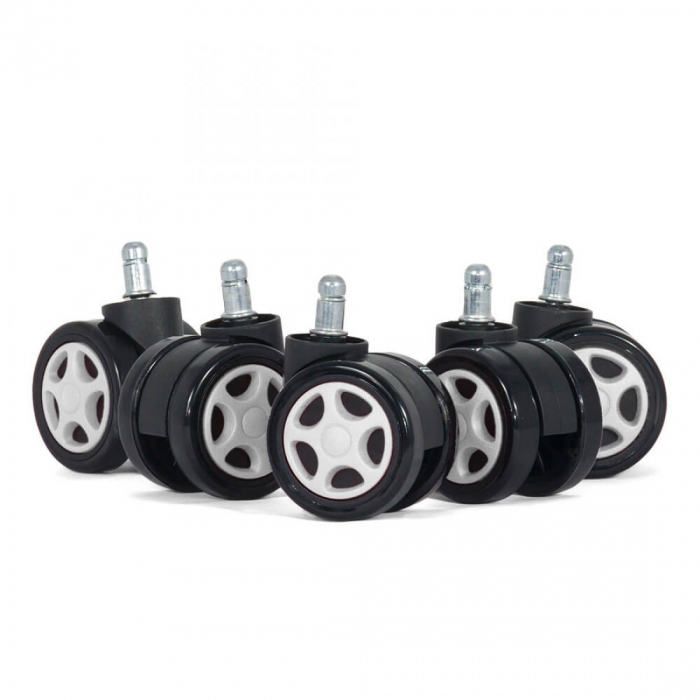SET 5 ROTI GUMATE ALBE PENTRU SCAUN GAMING [2]