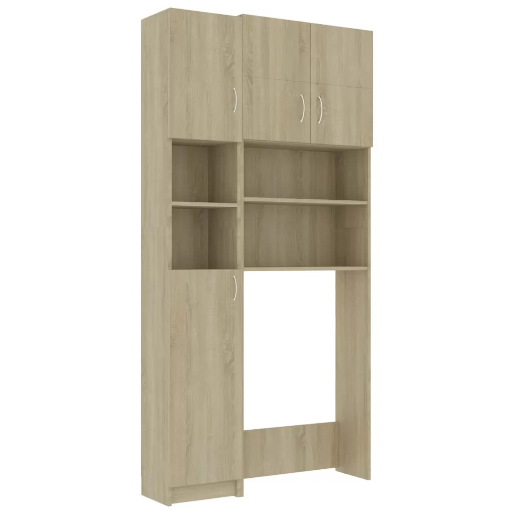 SET DULAP MASINA DE SPALAT, STEJAR SONOMA, 96 X 25.5 X 190CM [2]