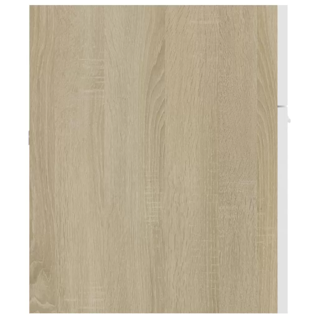 SET MOBILIER BAIE, 2 PIESE, ALB SI STEJAR SONOMA [10]
