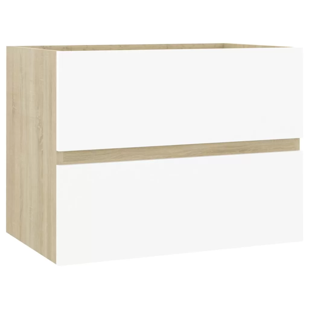 SET MOBILIER BAIE, 2 PIESE, ALB SI STEJAR SONOMA [11]