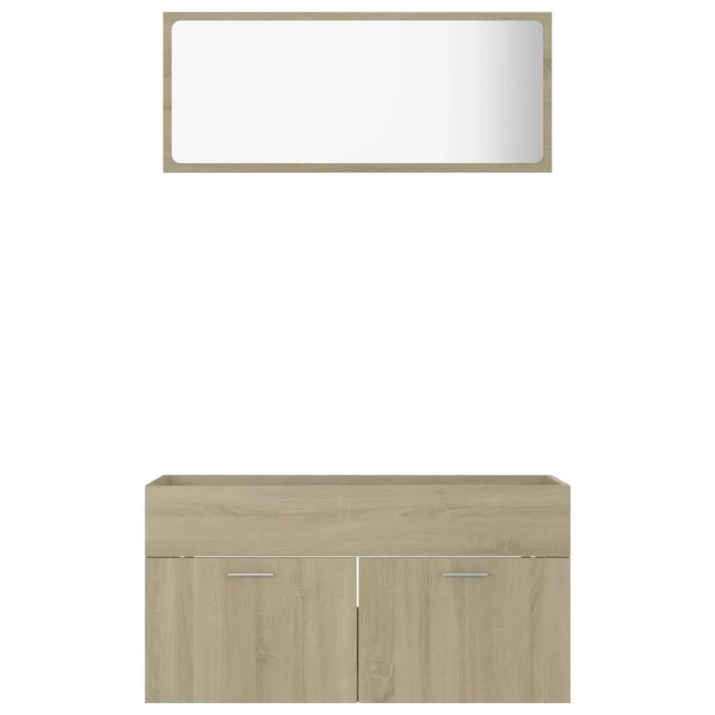 SET MOBILIER BAIE, 2 PIESE, STEJAR SONOMA [5]