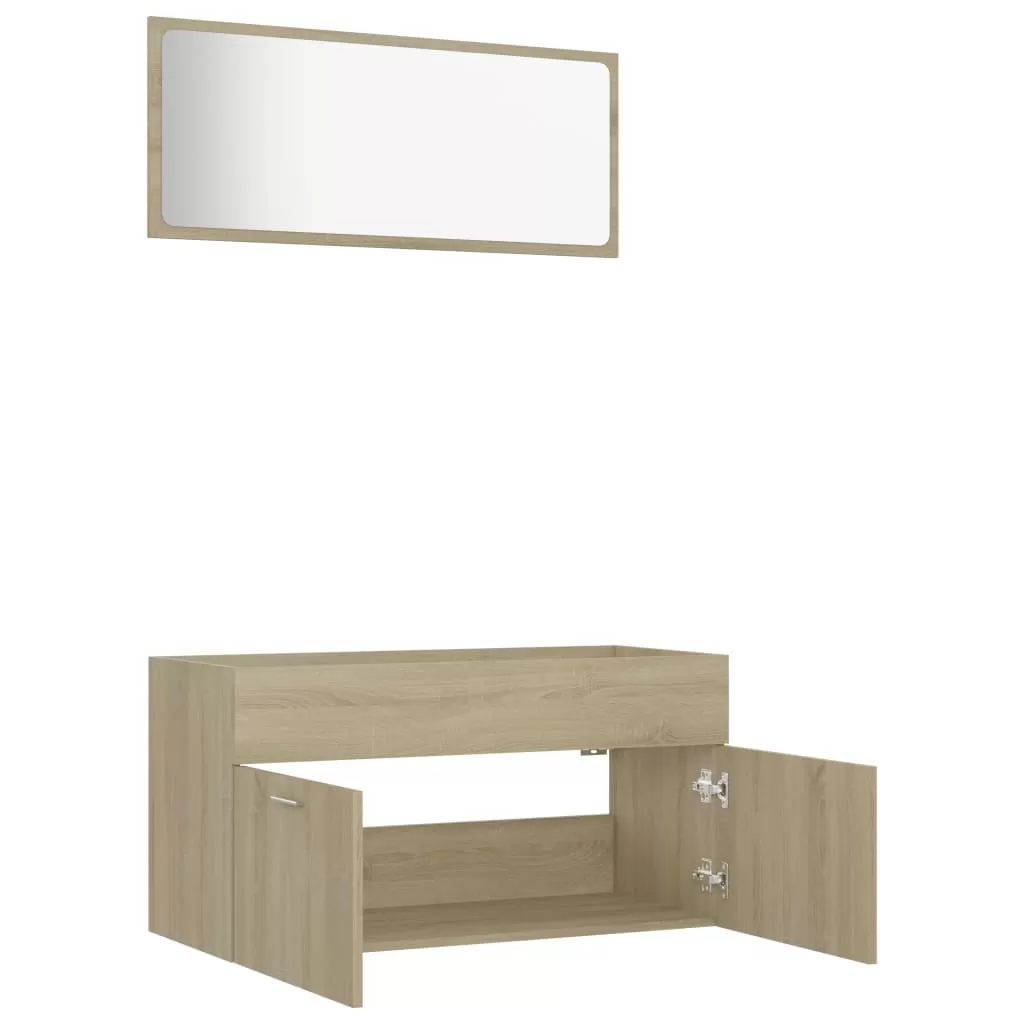 SET MOBILIER BAIE, 2 PIESE, STEJAR SONOMA [6]