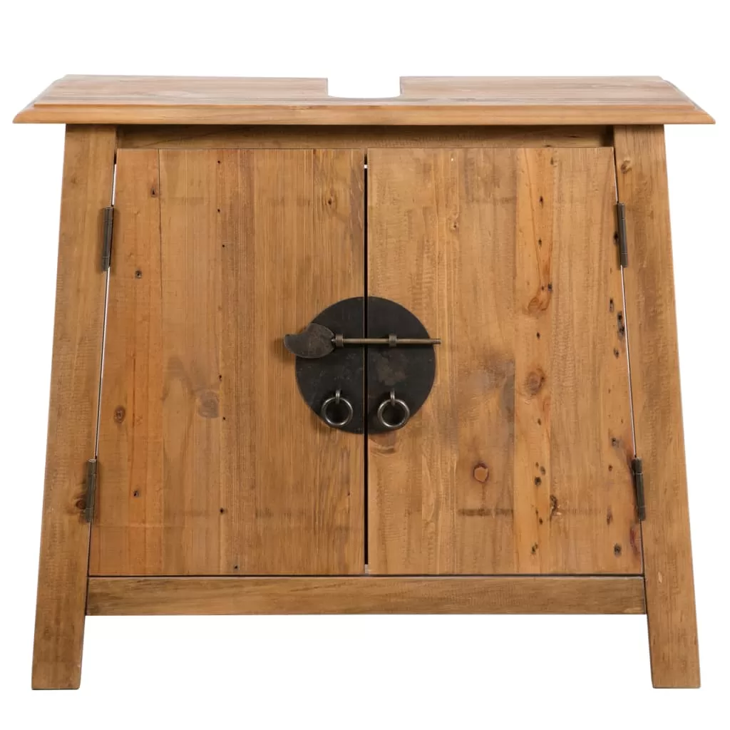 SET MOBILIER BAIE DIN LEMN MASIV DE PIN RECICLAT, MARO [4]