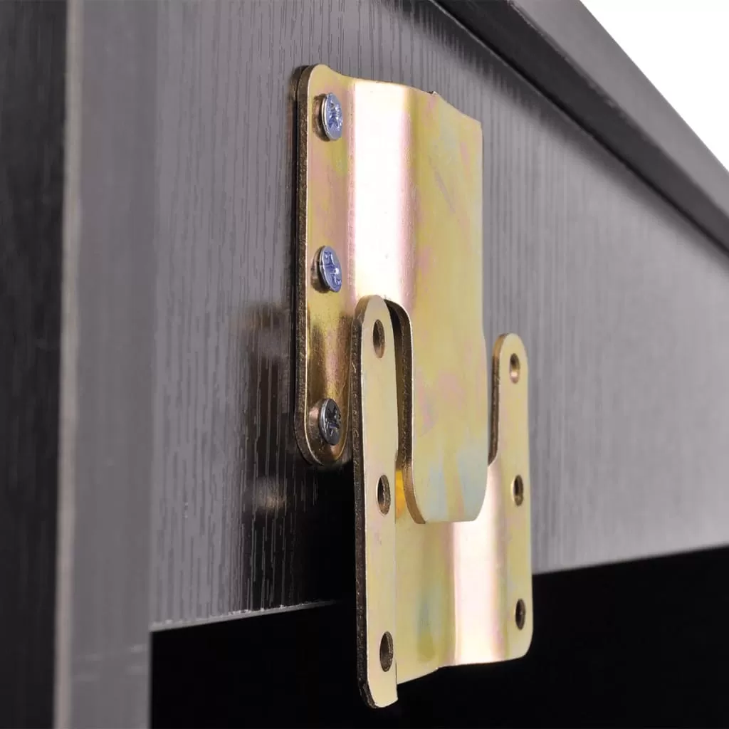 SET MOBILIER BAIE FORMAT DIN 9 PIESE CU CHIUVETE INCLUSE, NEGRU [9]