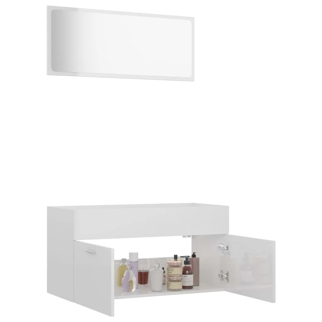 SET MOBILIER DE BAIE, 2 PIESE, ALB LUCIOS [4]