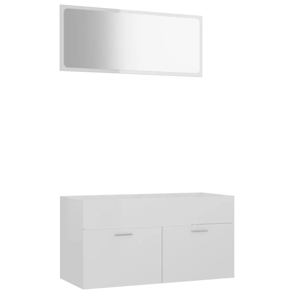 SET MOBILIER DE BAIE, 2 PIESE, ALB LUCIOS [2]