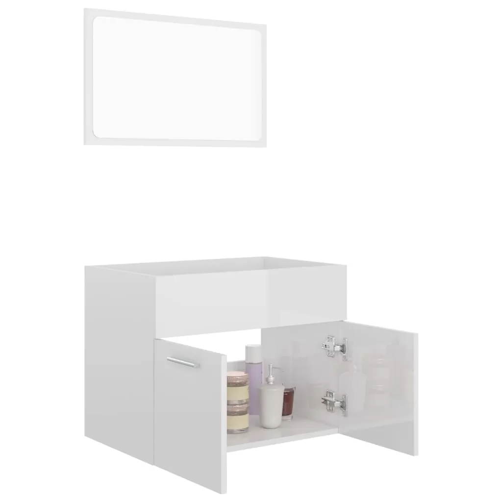 SET MOBILIER DE BAIE, 2 PIESE, ALB LUCIOS [4]