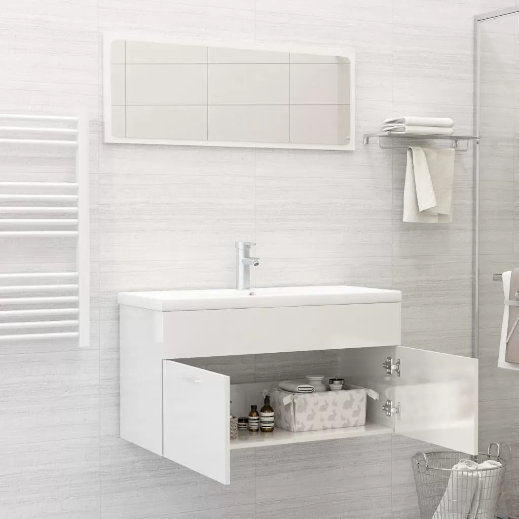 SET MOBILIER DE BAIE, 2 PIESE, ALB LUCIOS [3]