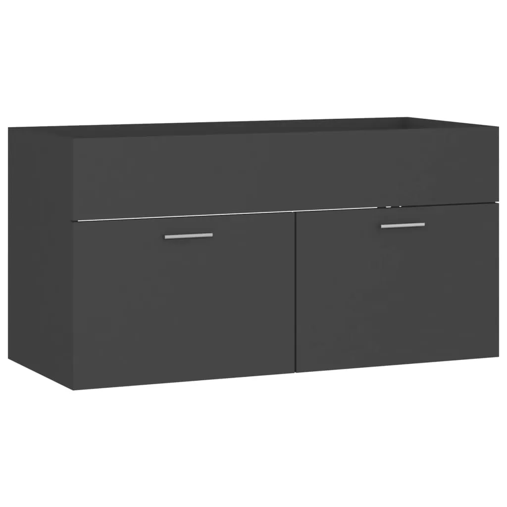 SET MOBILIER DE BAIE, 2 PIESE, GRI [8]