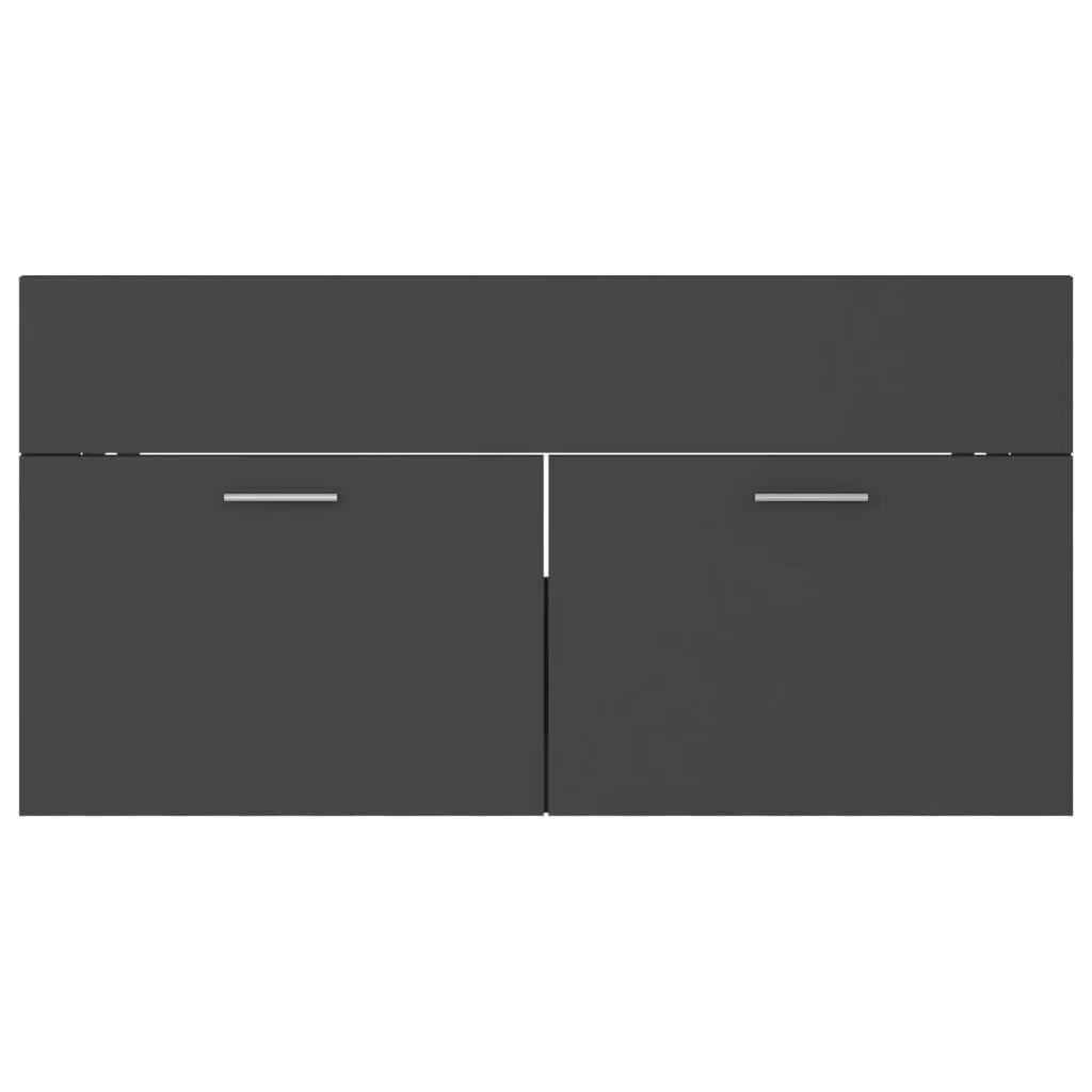 SET MOBILIER DE BAIE, 2 PIESE, GRI [9]
