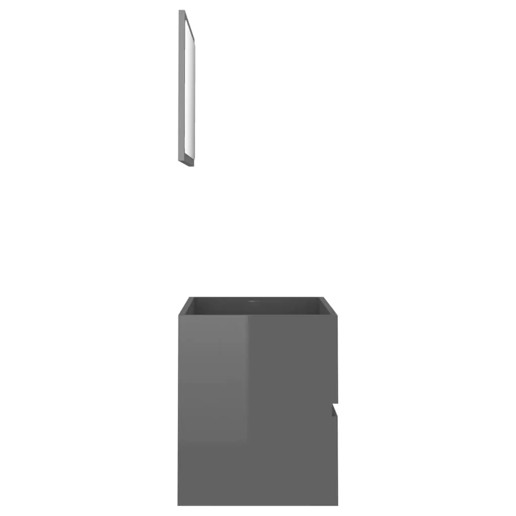 SET MOBILIER DE BAIE, 2 PIESE, GRI [6]