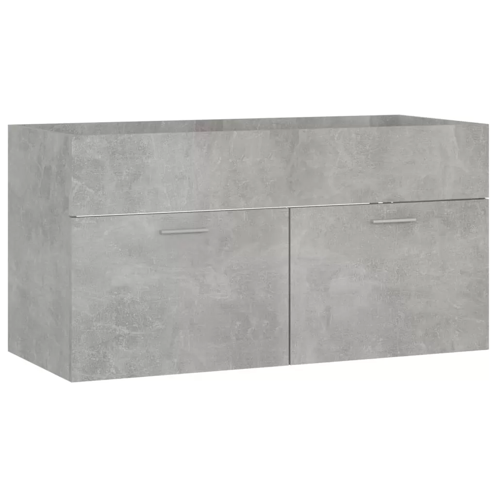 SET MOBILIER DE BAIE, 2 PIESE, GRI BETON [8]