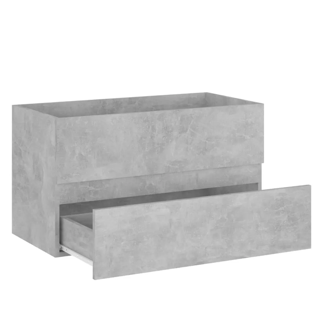 SET MOBILIER DE BAIE, 2 PIESE, GRI BETON [11]