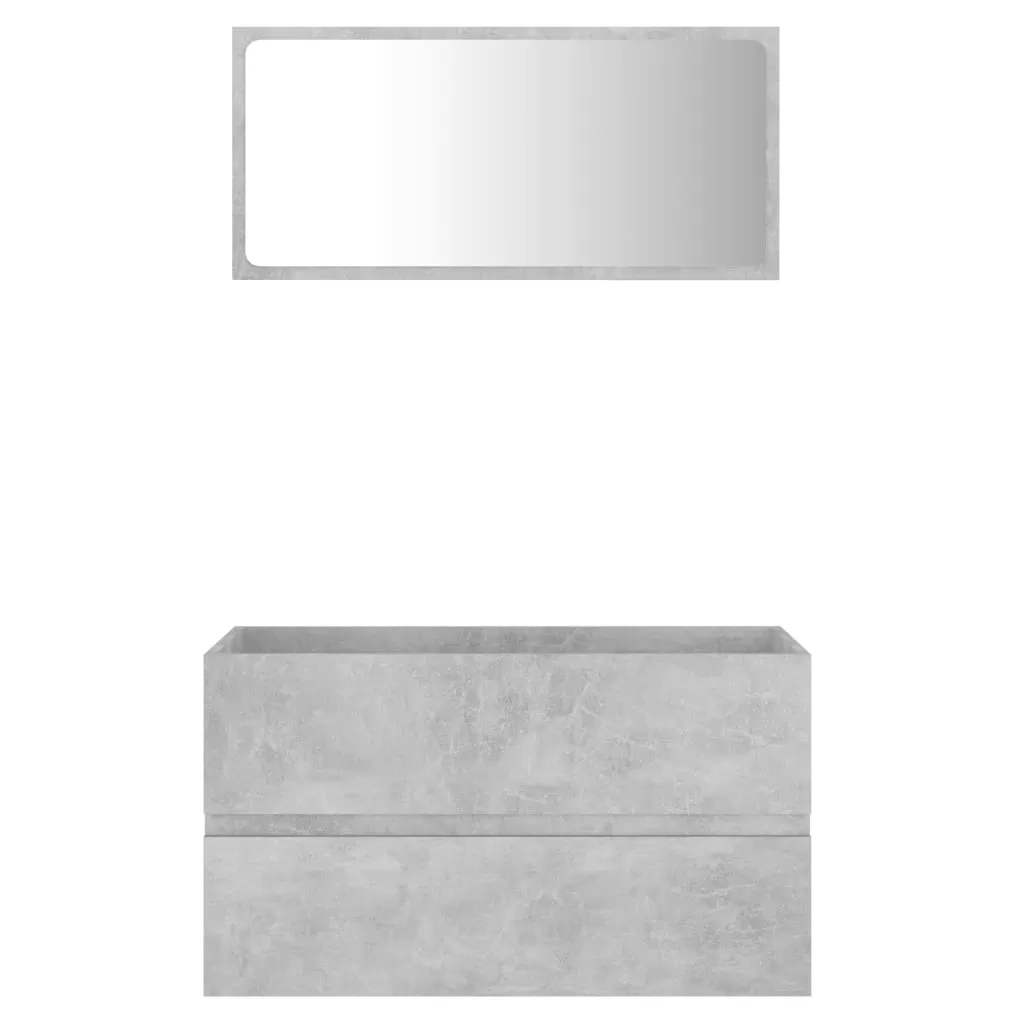 SET MOBILIER DE BAIE, 2 PIESE, GRI BETON [6]