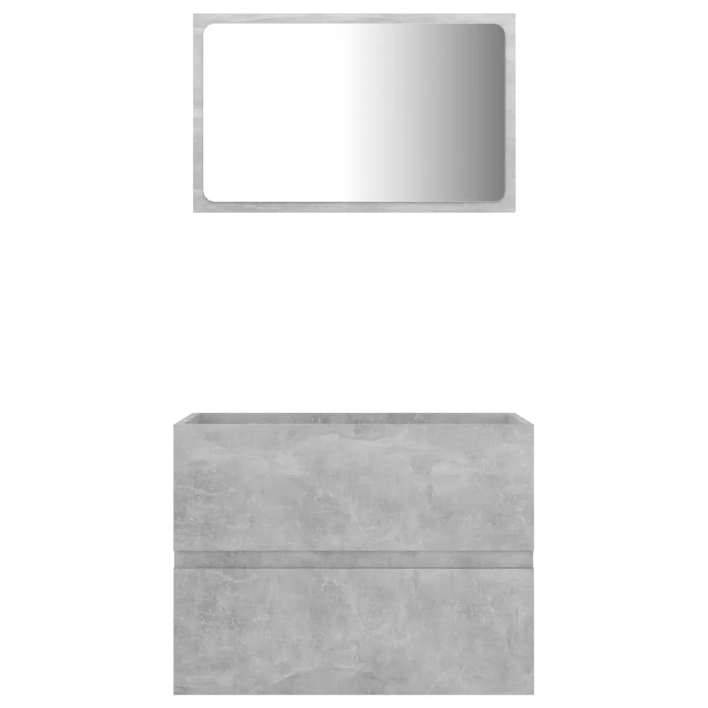 SET MOBILIER DE BAIE, 2 PIESE, GRI BETON [5]