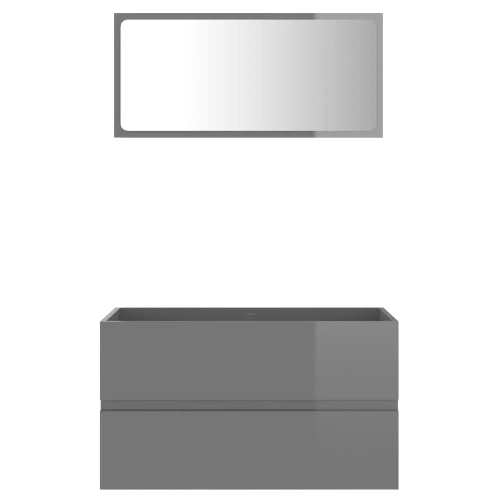 SET MOBILIER DE BAIE, 2 PIESE, GRI LUCIOS [6]