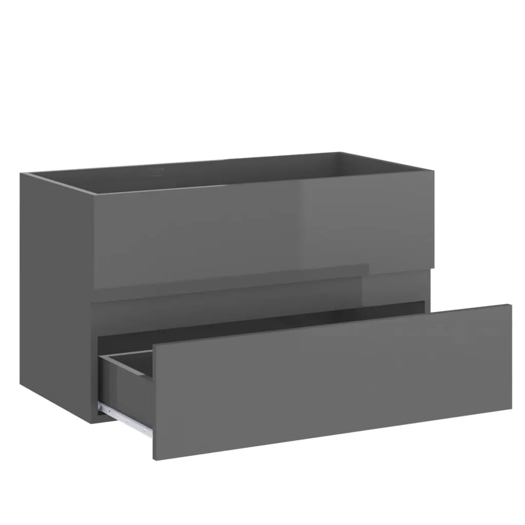 SET MOBILIER DE BAIE, 2 PIESE, GRI LUCIOS [11]