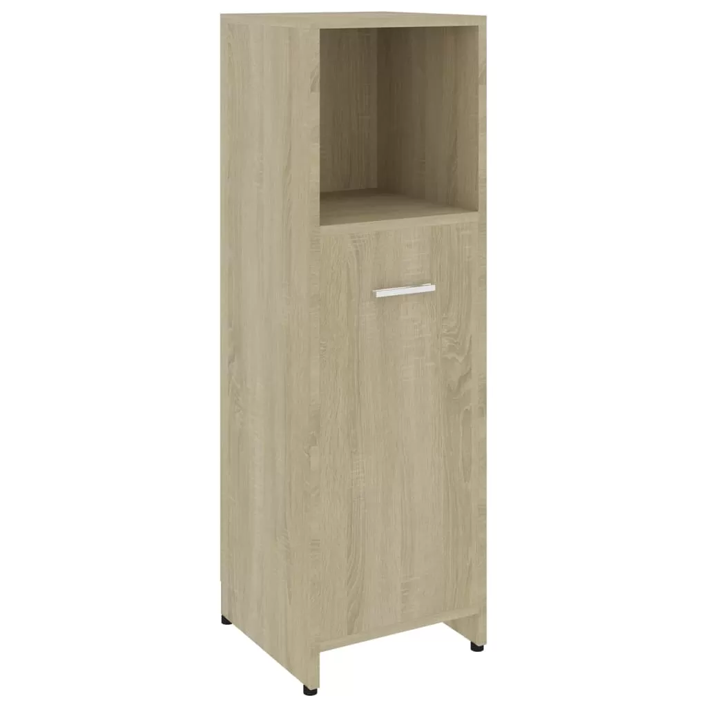 SET MOBILIER DE BAIE, 4 PIESE, STEJAR SONOMA [6]