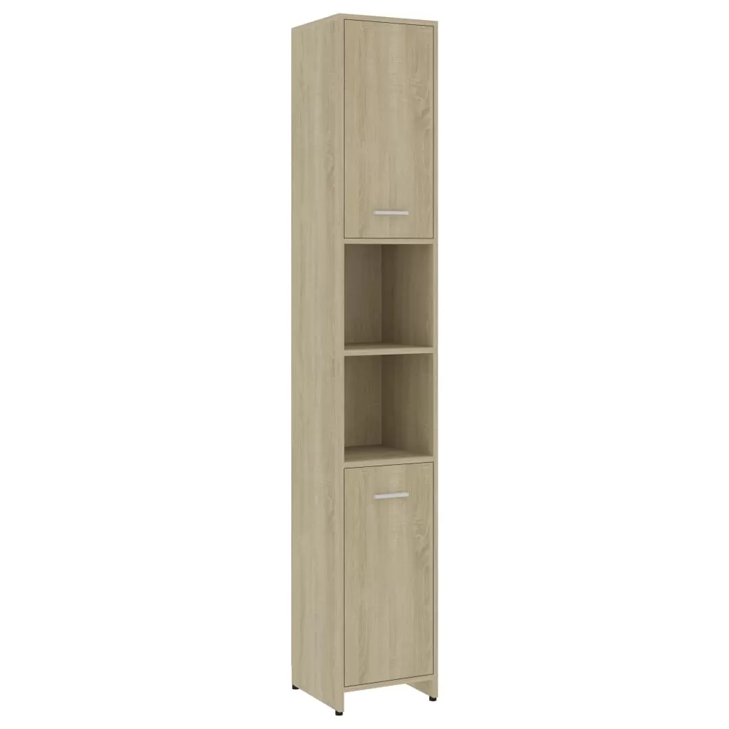 SET MOBILIER DE BAIE, 4 PIESE, STEJAR SONOMA [8]