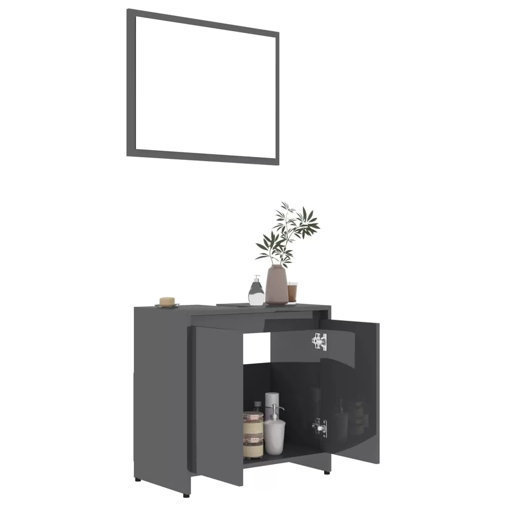 SET MOBILIER DE BAIE, GRI [3]
