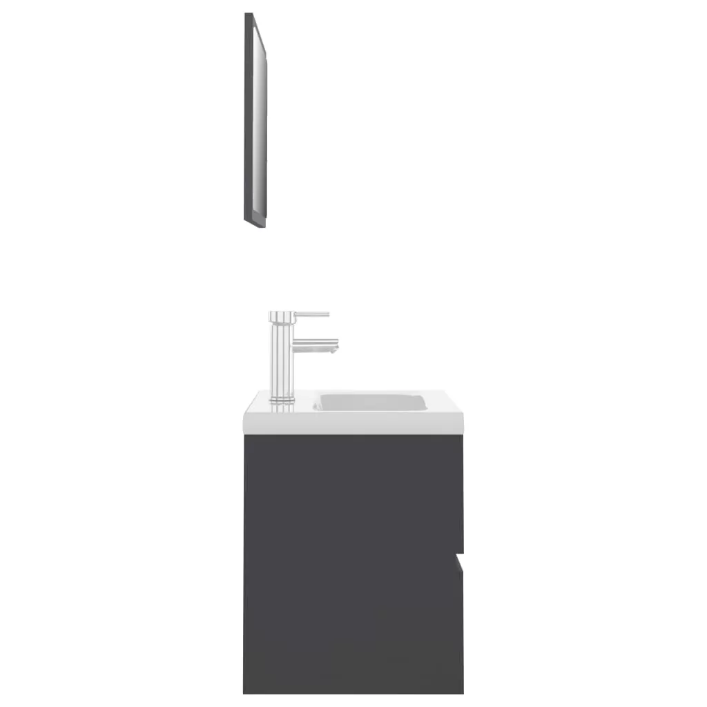 SET MOBILIER DE BAIE, GRI, 60 X 38.5 X 45 CM [7]