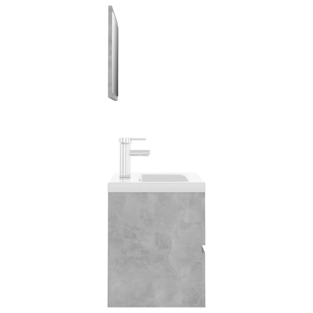 SET MOBILIER DE BAIE, GRI BETON, 60 X 38.5 X 45 CM [7]