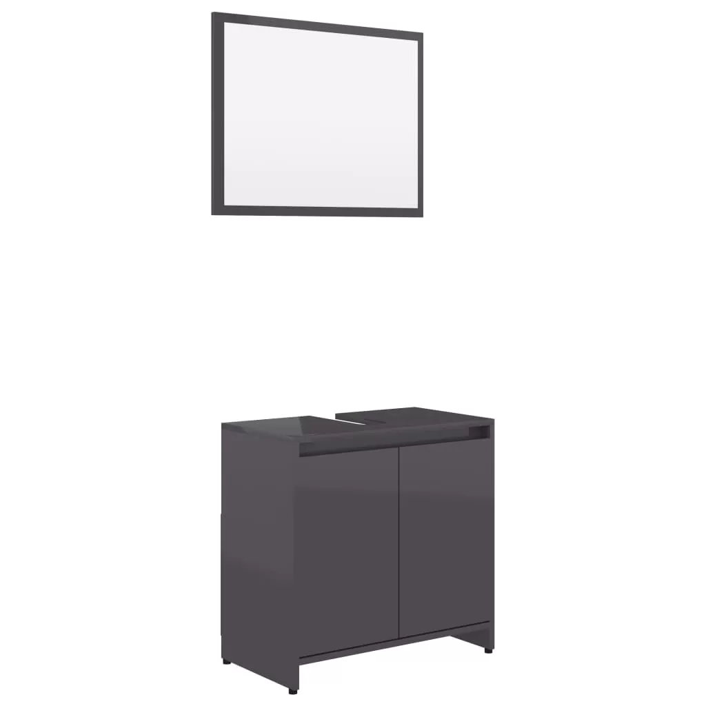 SET MOBILIER DE BAIE, GRI LUCIOS [2]