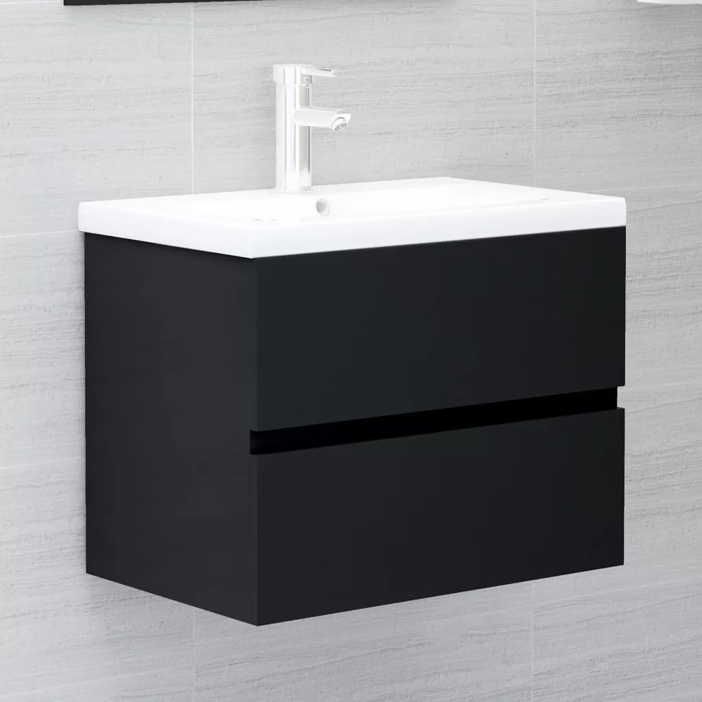 SET MOBILIER DE BAIE, NEGRU, 60 X 38.5 X 45 CM [3]