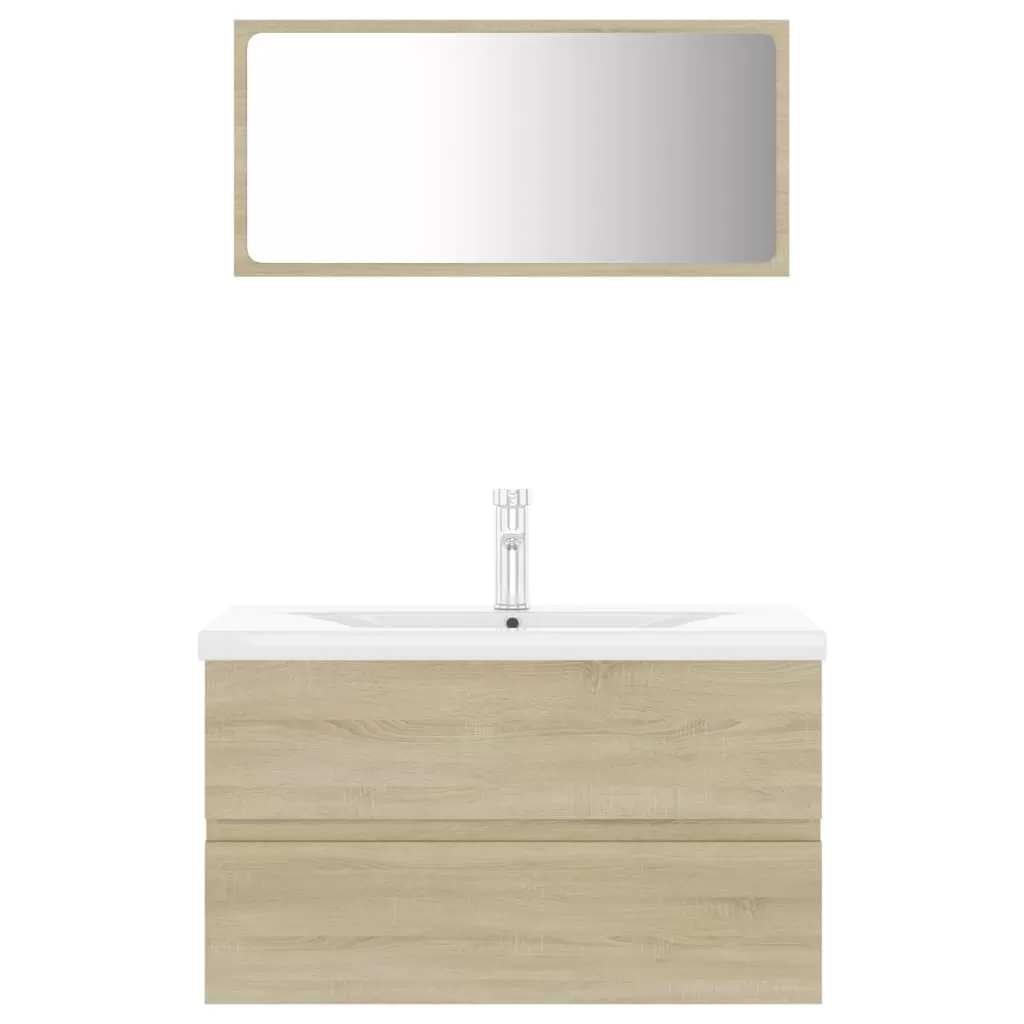 SET MOBILIER DE BAIE, STEJAR SONOMA, 80 X 38.5 X 45 CM [6]