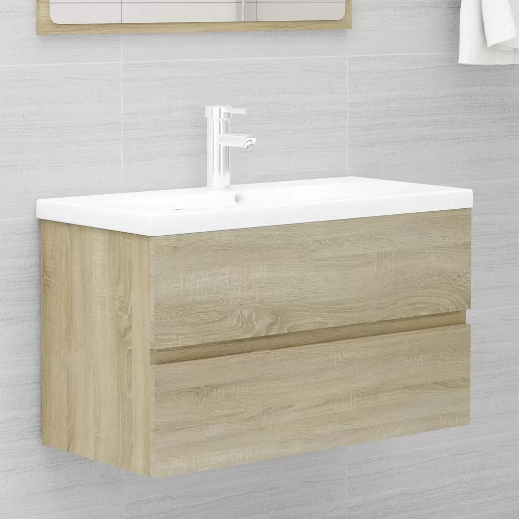SET MOBILIER DE BAIE, STEJAR SONOMA, 80 X 38.5 X 45 CM [3]