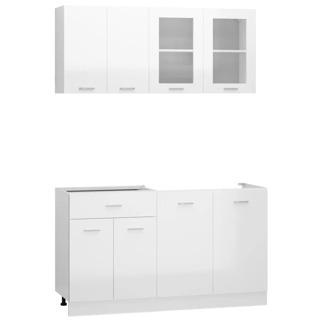 SET MOBILIER DE BUCATARIE DIN 4 PIESE, ALB LUCIOS [2]