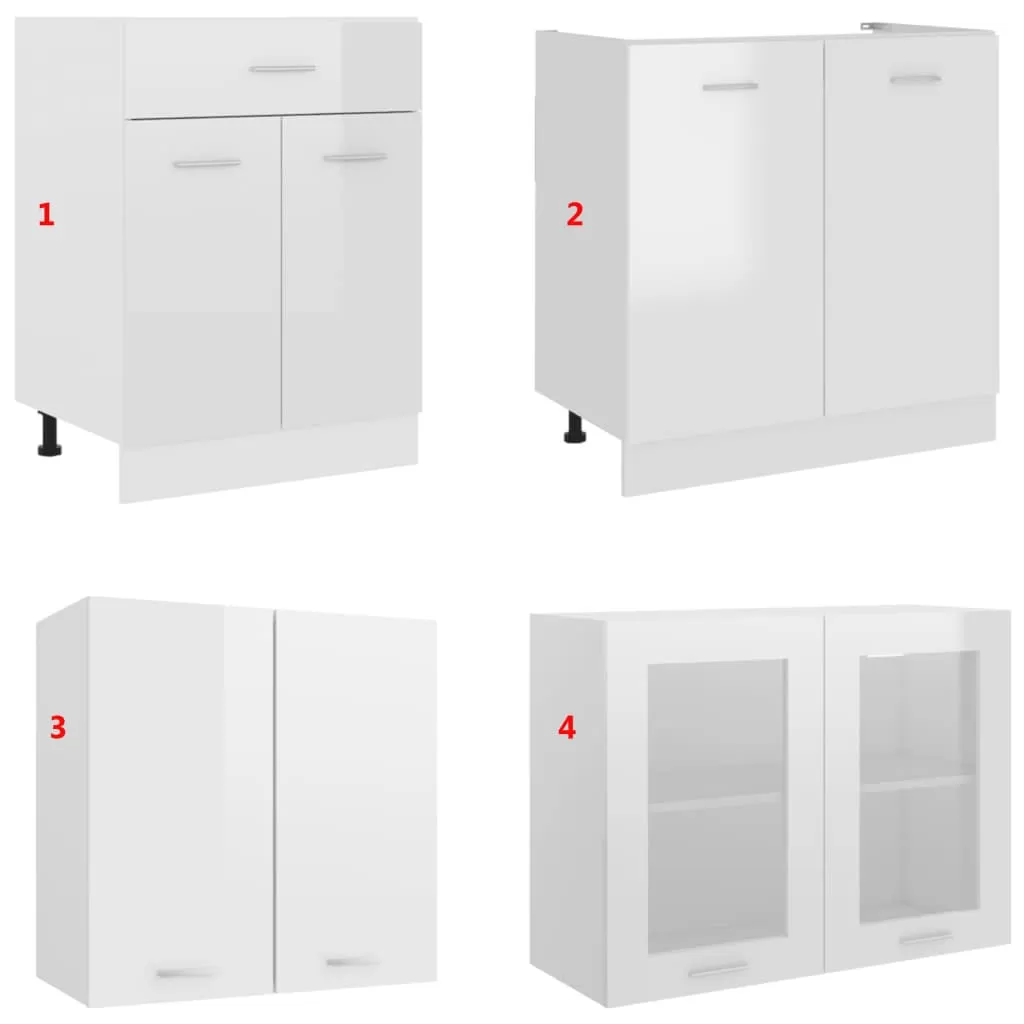 SET MOBILIER DE BUCATARIE DIN 4 PIESE, ALB LUCIOS [9]