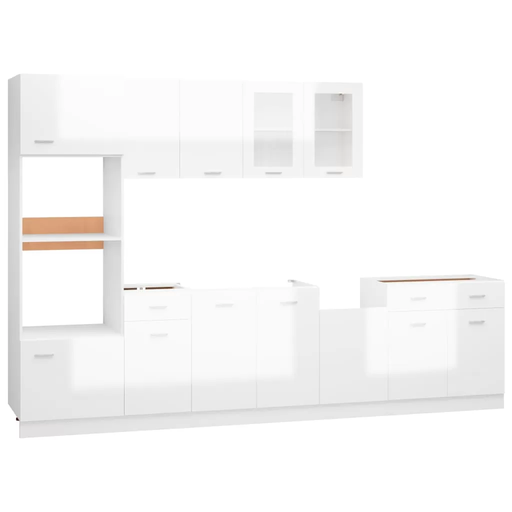 SET MOBILIER DE BUCATARIE DIN 7 PIESE, ALB LUCIOS [2]