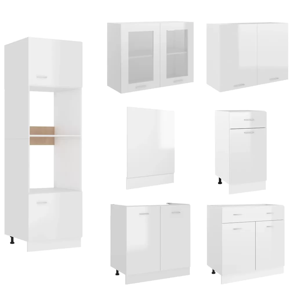 SET MOBILIER DE BUCATARIE DIN 7 PIESE, ALB LUCIOS [3]