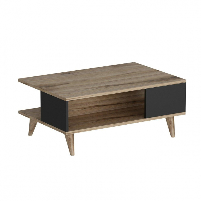 SET MOBILIER SUFRAGERIE, 3 CORPURI, PAL MELAMINAT, NATUR SI NEGRU, DORA, MINAR [3]