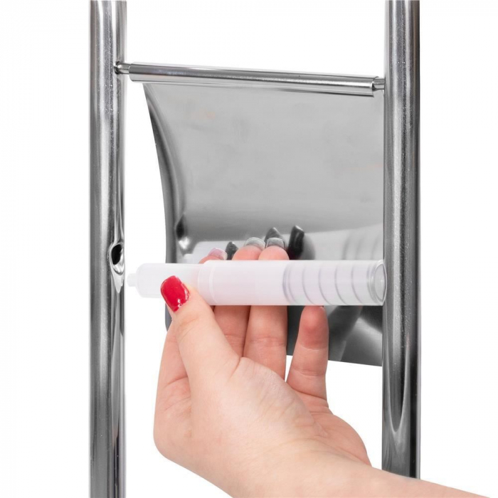 SUPORT PENTRU HARTIE IGIENICA CU PERIE WC, METAL, CROMAT, 72 CM, SPRINGOS [5]