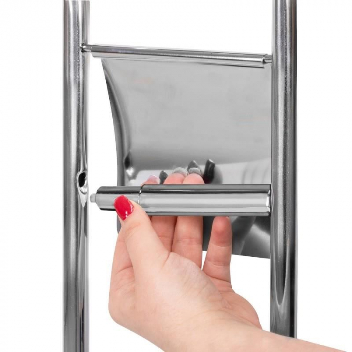 SUPORT PENTRU HARTIE IGIENICA CU PERIE WC, METALIC, CROMAT, 80 CM [7]
