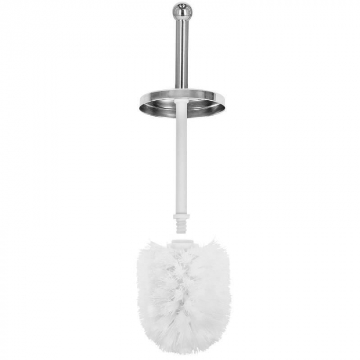 SUPORT PENTRU HARTIE IGIENICA CU PERIE WC, METALIC, CROMAT, 80 CM [5]