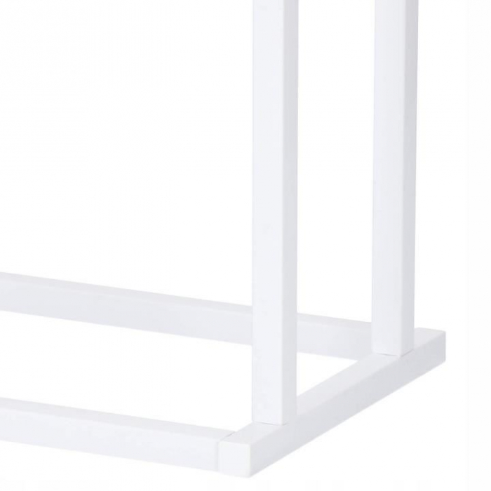SUPORT PENTRU PROSOAPE DE BAIE, METALIC + BAMBUS, 2 BRATE, ALB, 45X21.5X84 CM, SPRINGOS [5]