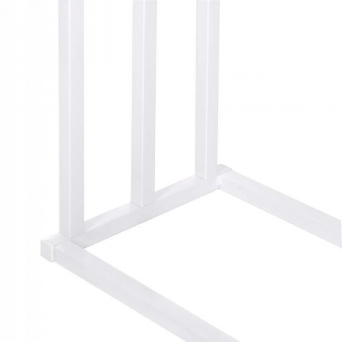 SUPORT PENTRU PROSOAPE DE BAIE, METALIC + BAMBUS, 3 BRATE, ALB, 45X21.5X84 CM, SPRINGOS [4]
