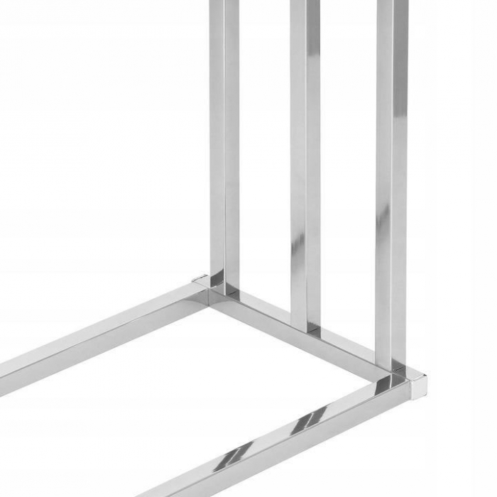 SUPORT PENTRU PROSOAPE DE BAIE, METALIC + BAMBUS, 3 BRATE, ARGINTIU, 45X21.5X84 CM, SPRINGOS [4]