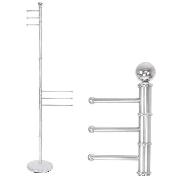 SUPORT PENTRU PROSOAPE DE BAIE, METALIC, CROMAT, 6 BRATE, 176 CM [4]